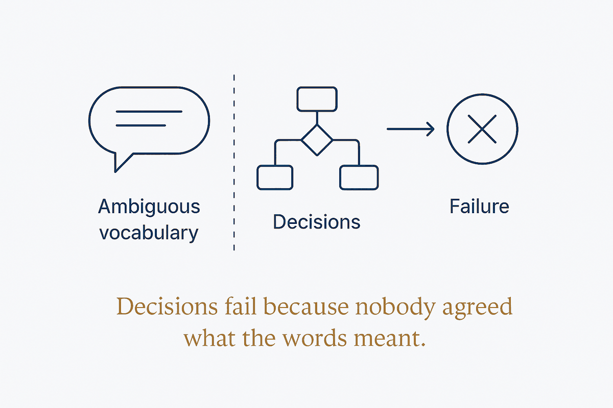 Ambiguous Vocabulary Breaks Decisions