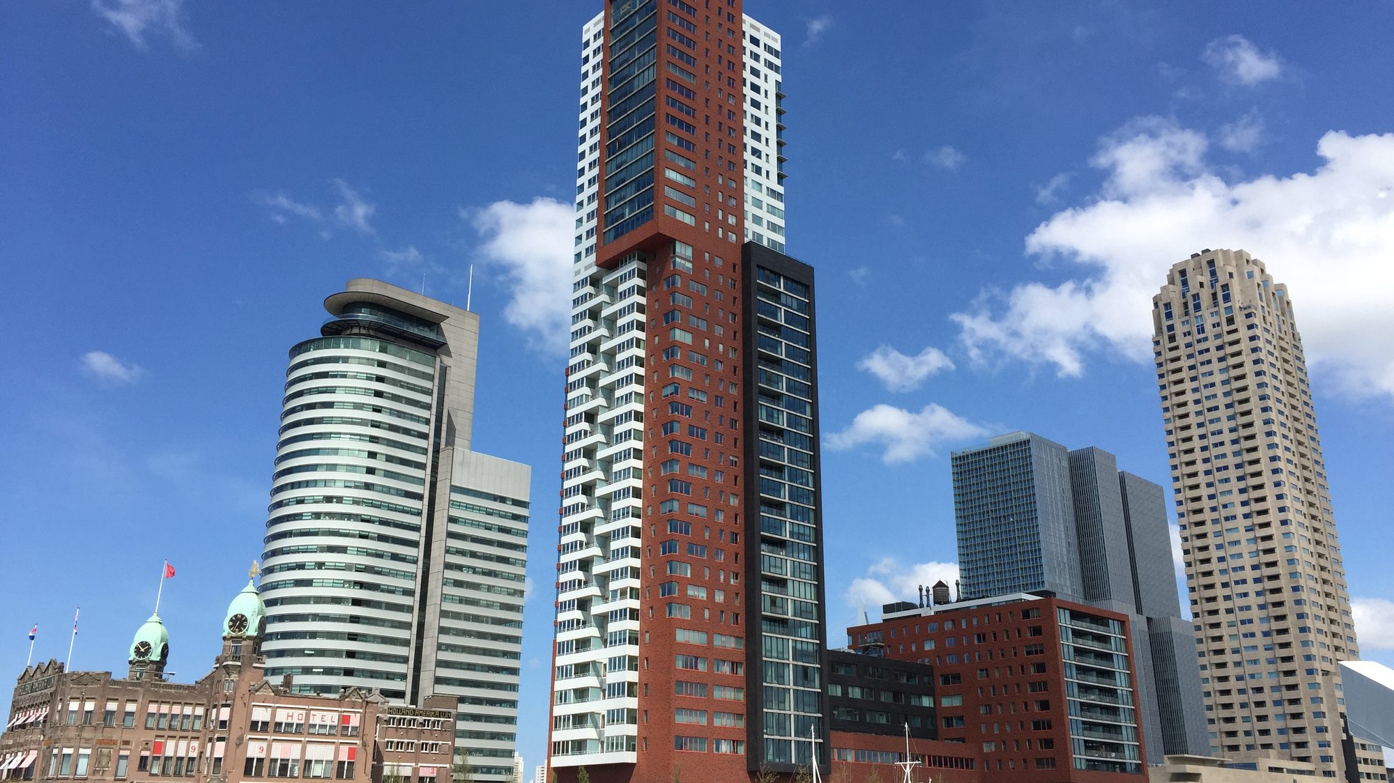 Office towers of the Kop van Zuid in Rotterdam